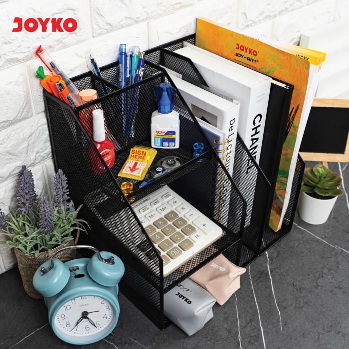 

PROMO! Joyko Desk Set METAL Pen Holder Organizer / Tempat Alat Tulis Kantor BESI Rapi Meja Kantor