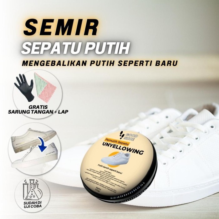TERLARIS Semir Sepatu Warna Putih Permanen Pemutih Sepatu Kulit Yang Menguning