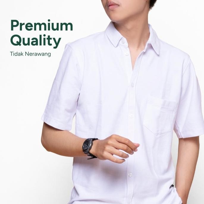 Kemeja Pique Lengan Pendek Premium Dzargo