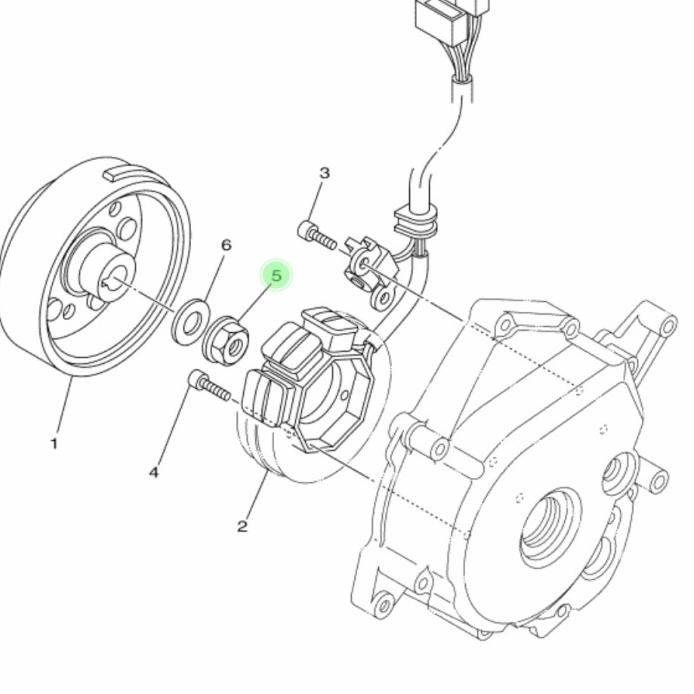 Mur Nut Baut Magnet Vixion Vega Zr Rr Ori 90179-12657 / 95702-12500 Murah