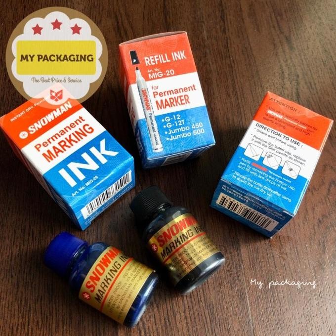 

\\\\\] Refill Tinta Spidol Permanent Snowman MIG-20
