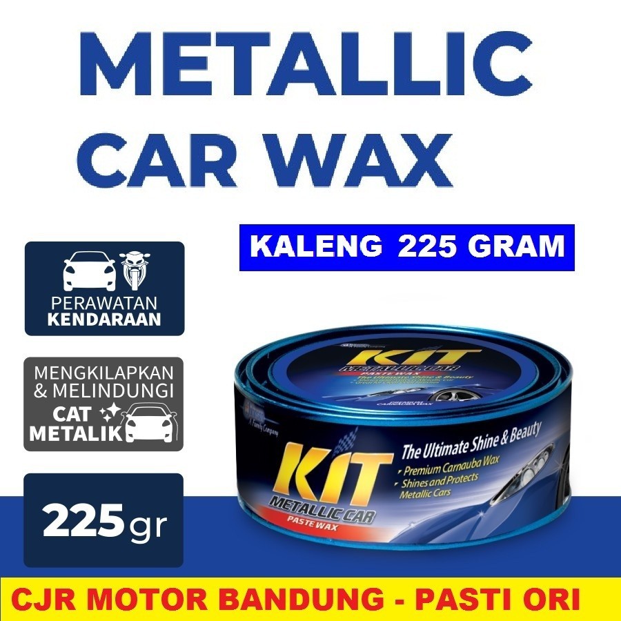 KIT METALLIC CAR PASTE WAX 225 GR KIT WAX PASTA KALENG POLES CAT MOBIL MOTOR