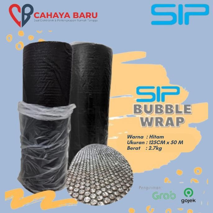 

BUBBLE WRAP HITAM ROLL 125CM x 50M (gojek/grab)