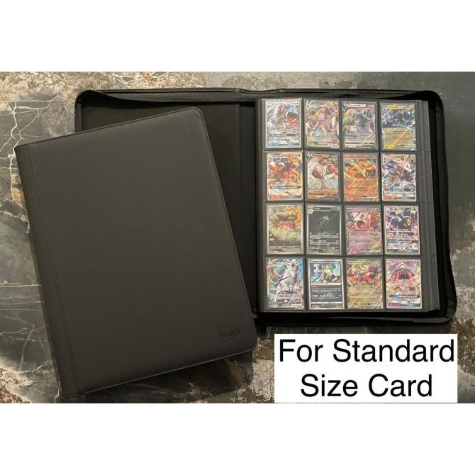 

HICE Premium Zip Album Card Binder 16 Pocket Binder Kartu Pokemon Magic One Piece Flesh and Blood