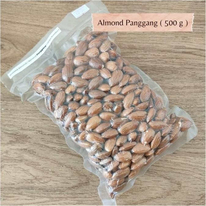 

kacang almond panggang original ( roasted almond plain ) 500 g termurah