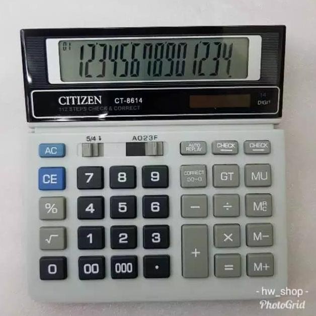 

rwet-23 Kalkulator Citizen CT 8614 14 Digit Besar . Kalkulator 14 Digit Termurah