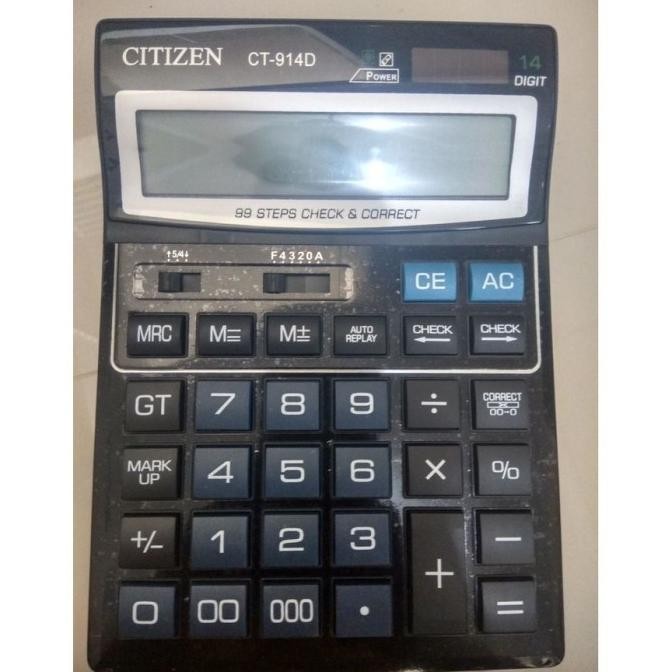 

fth-56 Kalkulator Citizen type CT 914 D - Calculator Jumbo 14 Digit CT 914D Sale