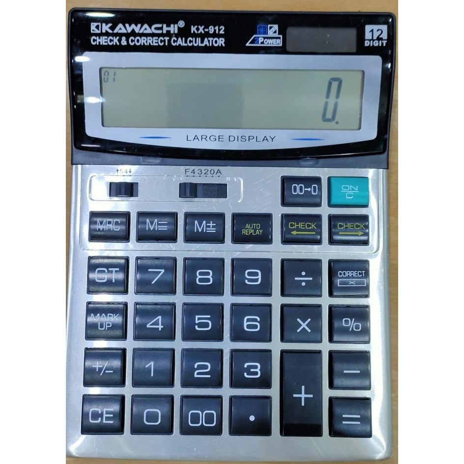 

fg-7 Kalkulator Electronik Large Display 12 Digits KX-912 KAWACHI Sale