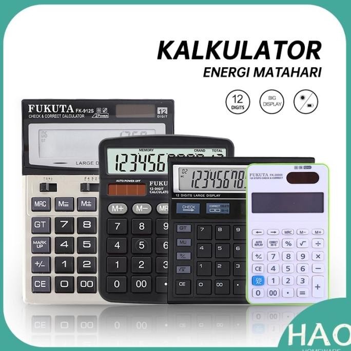 

Ok75 Kalkulator Energi Matahari 12 Digit/Kalkulator Electronik/Alat Hitung Terlaris