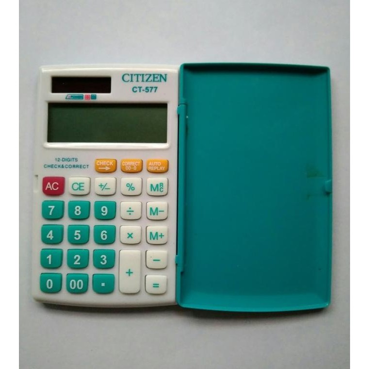 

fb-4 Kalkulator saku/kantong CT - 557 Auto Replay 12 digit Check - Correct Hemat