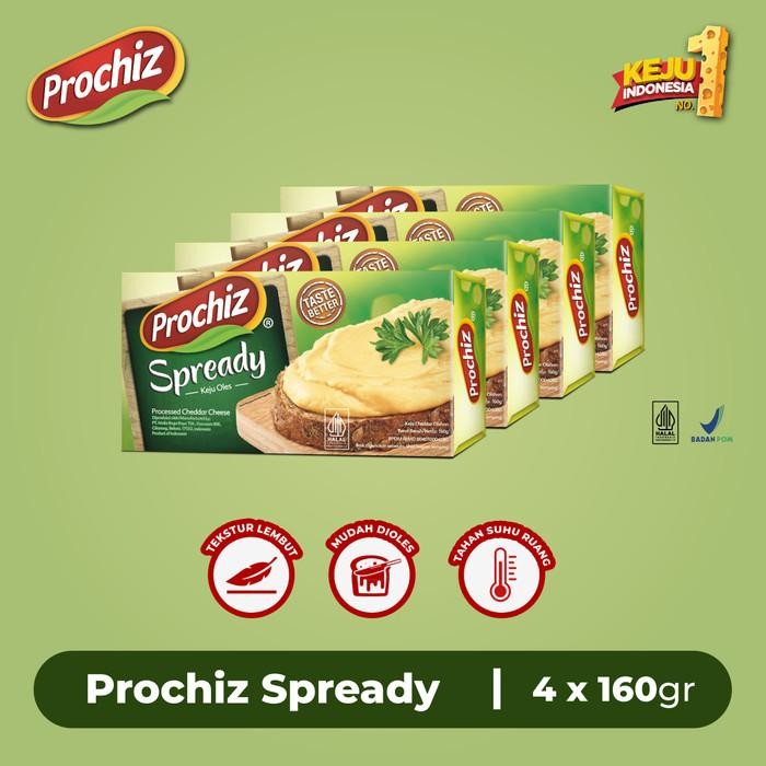 

Keju PROCHIZ Spready 160 gr Paket 4 pcs Kualitas Terbaik