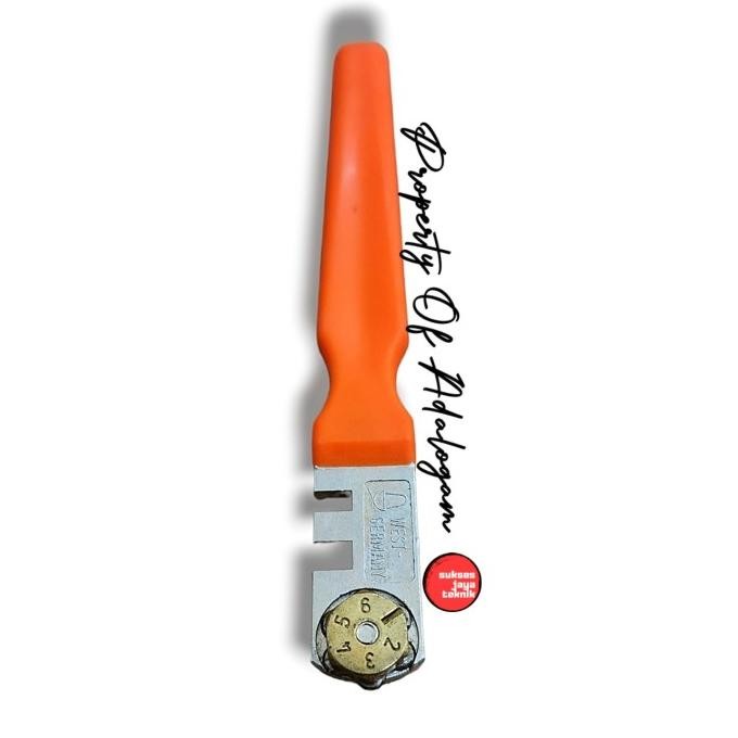 

var WEST 104 Alat Pisau Potong Kaca GERMANY - 6 Mata Glass Cutter