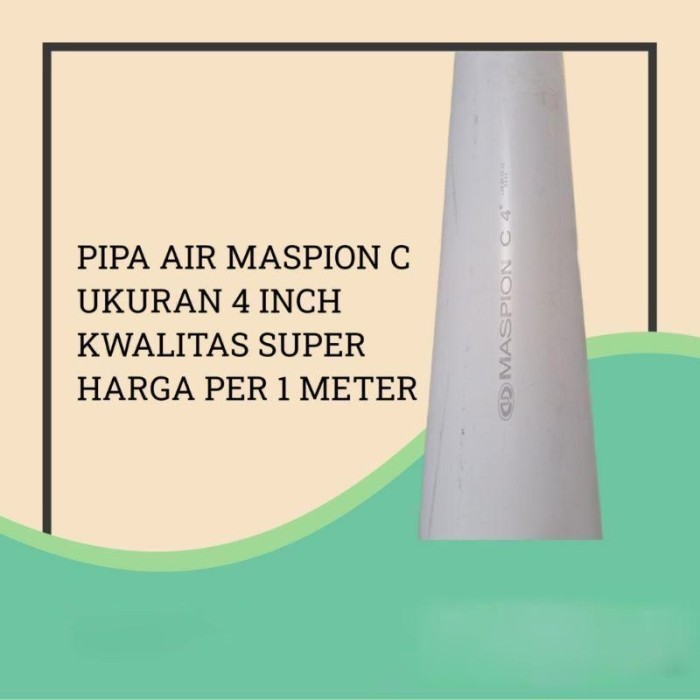 Maspion Pipa Pvc C 4" Pipa Paralon Pralon 4 Inch / Pipa Air Maspion Murah