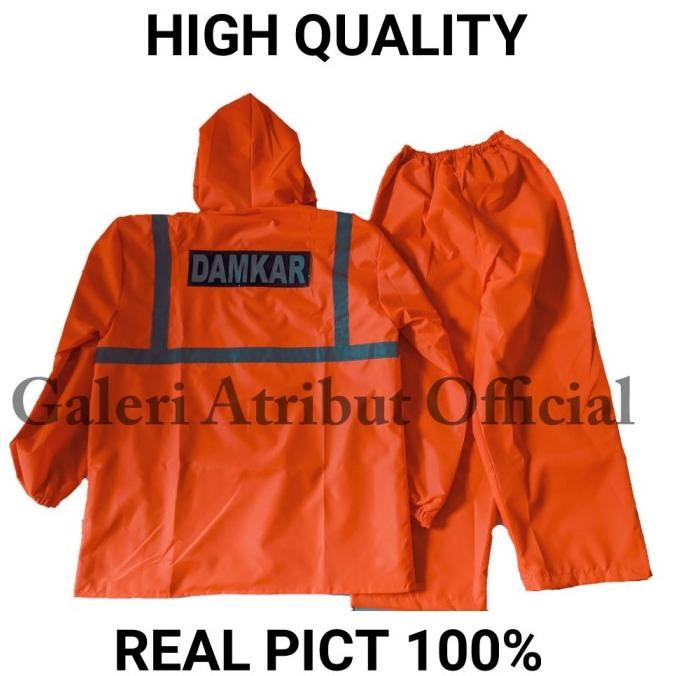 Super Flase Jas Hujan Damkar Setelan Jas Hujan Pemadam Kebakaran Gj-46