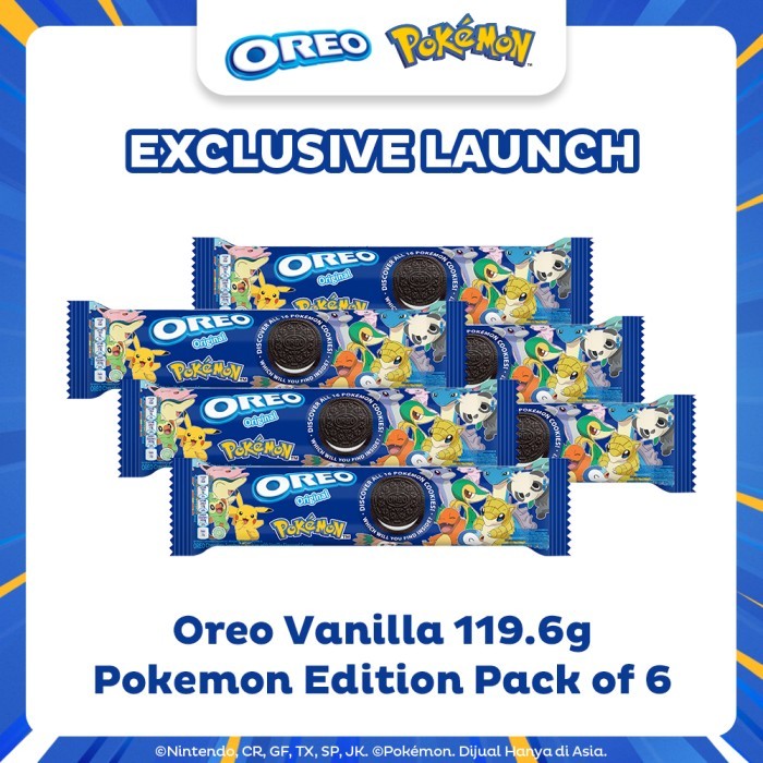 

LIMITED EDITION Oreo Pokemon Edition Pack of 6