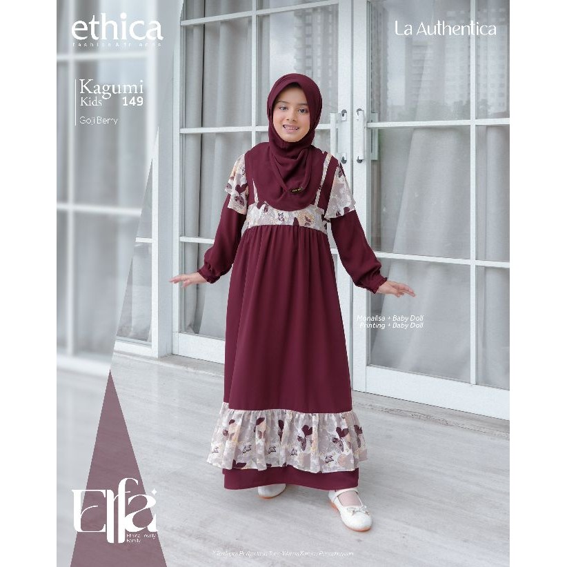 GAMIS ANAK ETHICA KAGUMI KIDS 149 | Model Gamis Anak Trendy | Gamis Anak Terbaru 2025