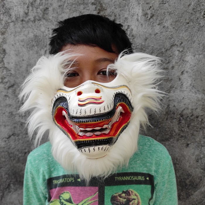 Topeng Hanoman Kayu/Topeng Hanuman/Topeng Monyet Putih/Tapel Anoman