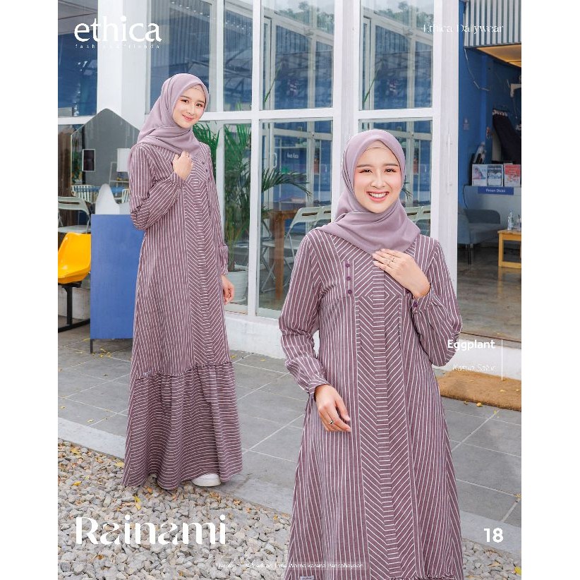 GAMIS ETHICA RAINAMI 18 | Model Baju Gamis Terbaru Lebaran 2025 | Dress Lebaran 2025