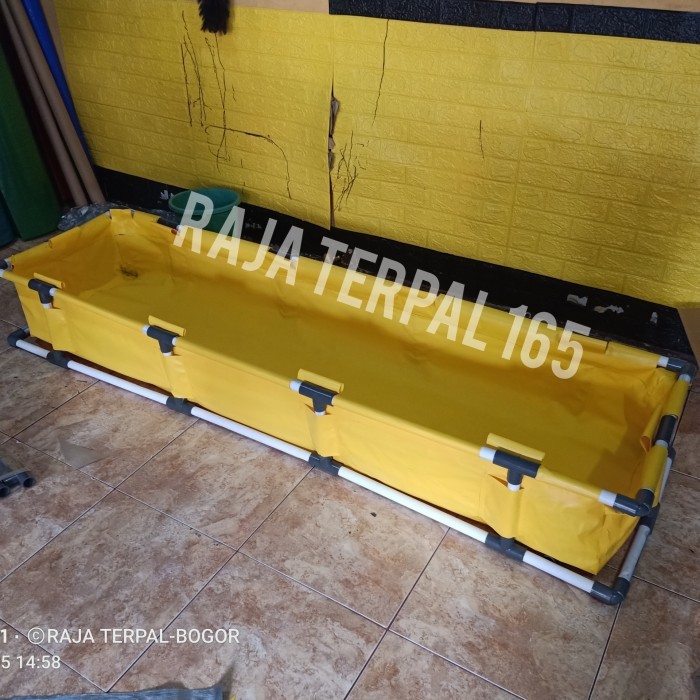 Kolam Terpal Slot Pipa Fulset 200X50X30 Pvc Orchid Terbaru