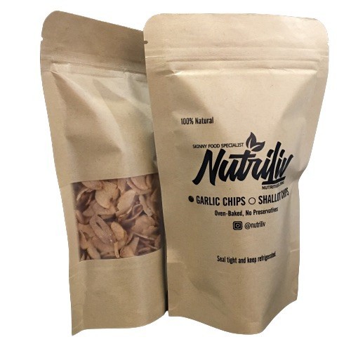 

BERGARANSI Nutriliv Bawang Putih Panggang Oven Tidak Digoreng Baked Garlic Chips