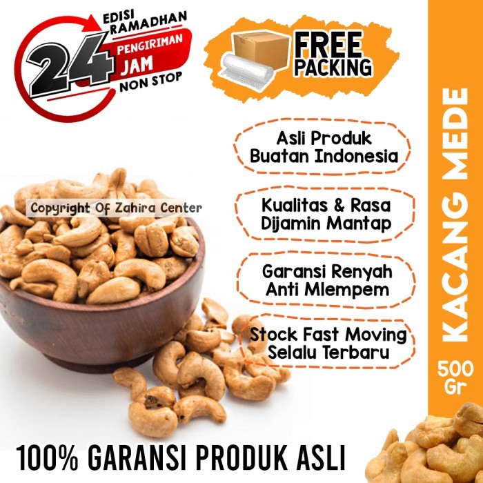 

SPECIAL Kacang Mede Mete Premium 500gr Matang Kaya Nutrisi & Mineral Bagus