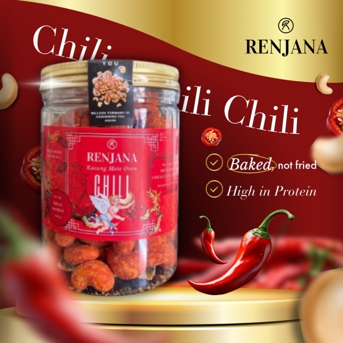 

KOMPLIT Kacang Mede / Mete / Mente Oven Panggang Chili - RENJANA CASHEW 300g