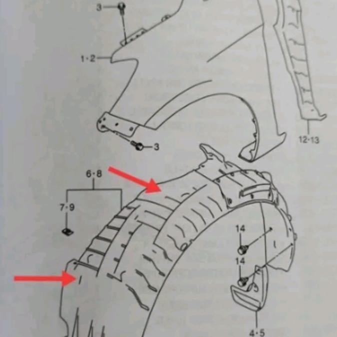 Sale Liner Fender / Lining Fender Depan All New Ertiga Original