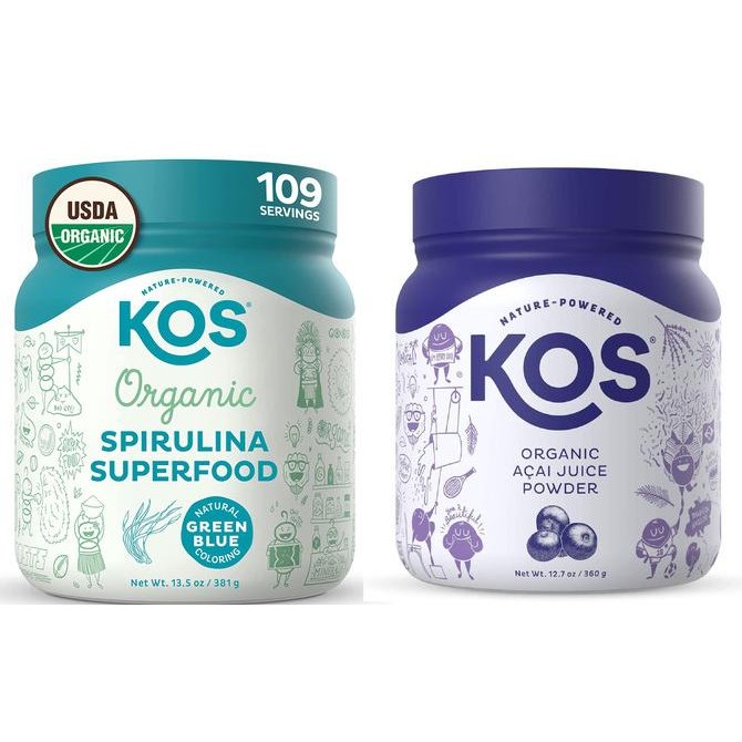 

KOS Acai Spirulina Organic Unsweetened Superfood Powder Natural