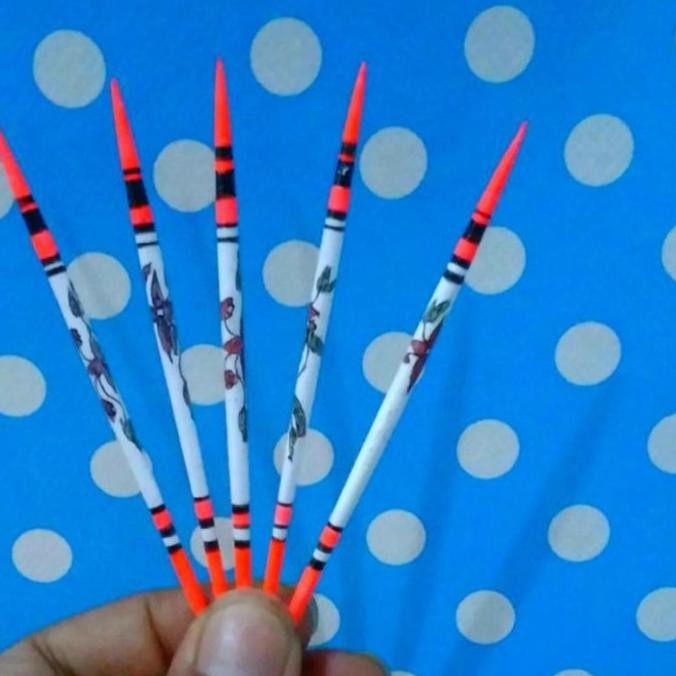 Flase Viral Pelampung Pancing Ikan Mas Kumbul Jarum Motif Batik Termurah Isi (5) Th-23