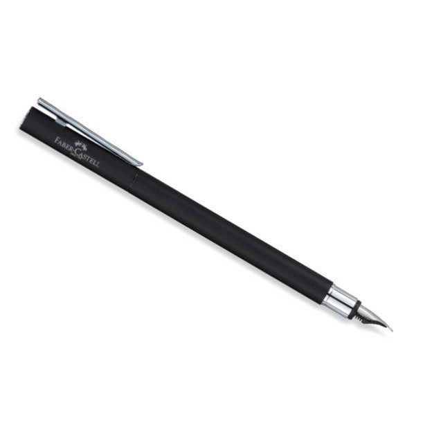 

Faber-Castell Neo Slim Fountain Pen M Black Matt, Shiny Chromed Original Best Seller Original