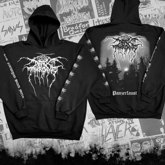 Darkthrone Panzerfaust Art Sweater Tangan Panjang Hitam - Hoodie