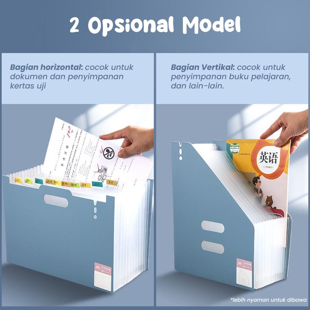 

SPECIAL GAGALU Standing file A4/ File folder document bag/ Tas document file 13 sekat th-23