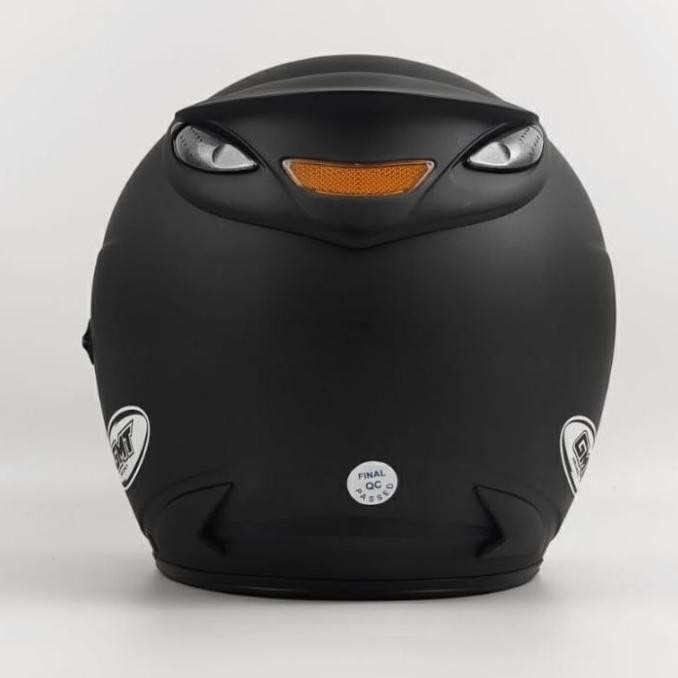 HELM HALF FACE DOUBLE VISOR||GMT BLACK DOFF ORIGINAL||HELM MOTOR SNI BNJ