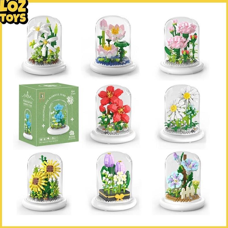 [ NEW ] LOZTOYS Plant Bricks Block Susun Bunga Buket Mainan DIY Block Flower Tanaman Nano Building B