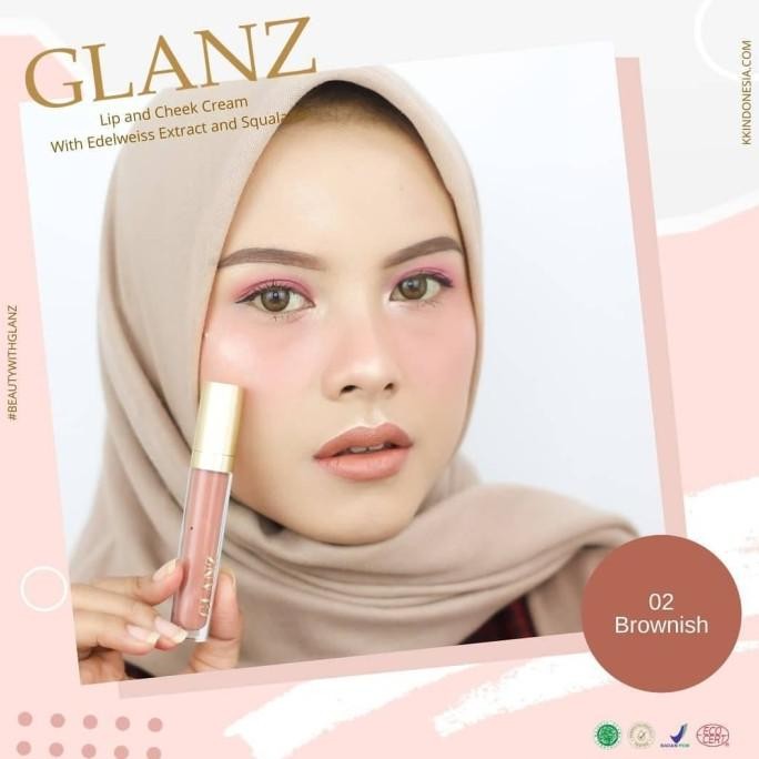 Lip And Cheek Brownish Glanz Kk Indonesia Ori 100% Shp21