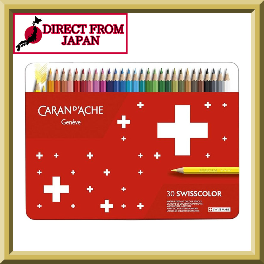 

CARAN D'ACHE Caran d'Ache Pensil Warna Berbasis Minyak Warna Swiss 1284-730 30 Warna, Kaleng Logam |559B2C15|