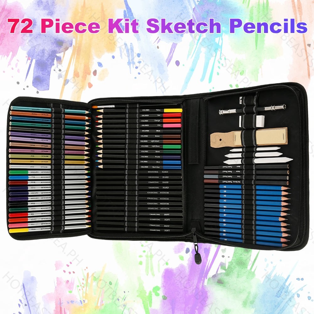 

72 Buah Kit Sketsa Pensil Artis Alat Tulis Sketsa Pensil Seni Menggambar Pensil Set Artis 72 Cat Air Pensil Pensil Larut Dalam Air Pensil Warna untuk Menggambar |0B0E2AD0|