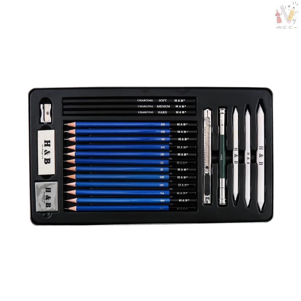 

❤Tersedia❤ H&B Set Alat Sketsa Perlengkapan Seni, 23 Buah Pensil Sketsa Gambar Profesional dengan Tas Pembawa untuk Siswa Pelukis Pemula |D8699CB3|