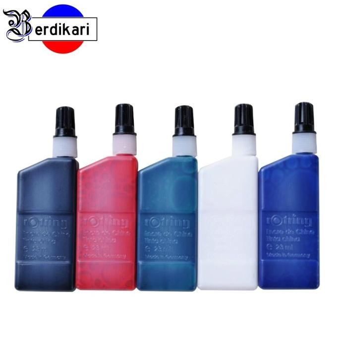 

Rotring Drawing Ink / Tinta Rapido Hitam & Warna