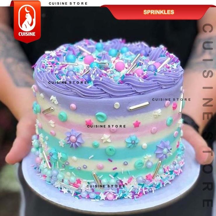 

TERLARIS 100 GR Edible SPRINKLE COLOURFUL Trimit Gula dekorasi kue Hiasan Cake Bday CNY imlek Valentine Natal He-87