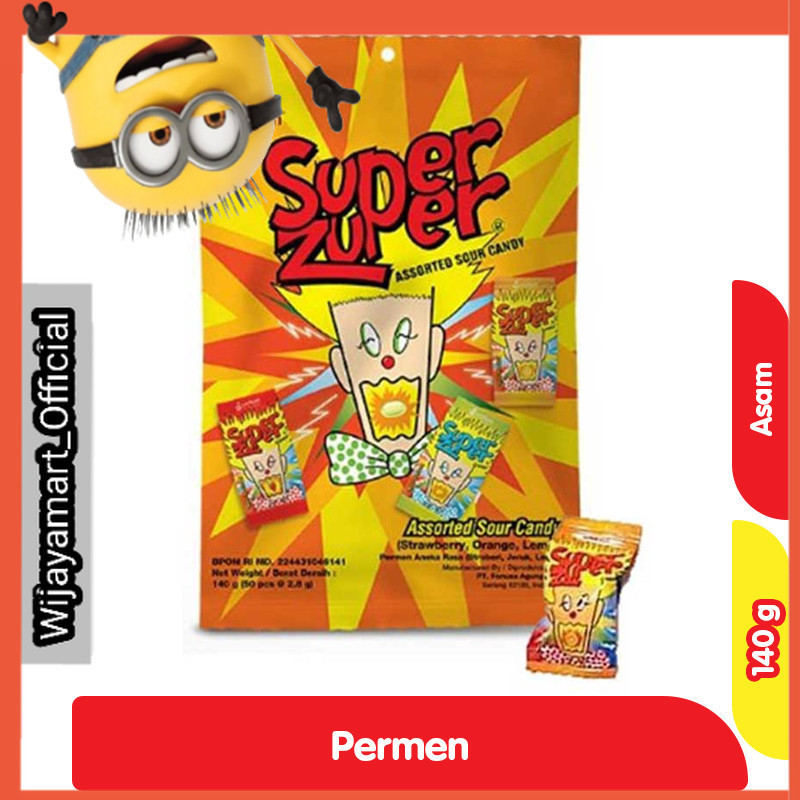 

Super Zuper Permen Asam Assorted 140 g