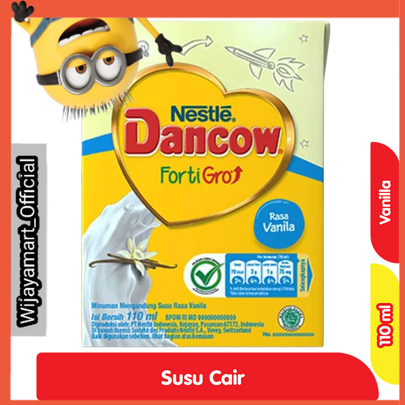 

Nestle Dancow FortiGro Susu UHT Vanila Kotak 110 ml