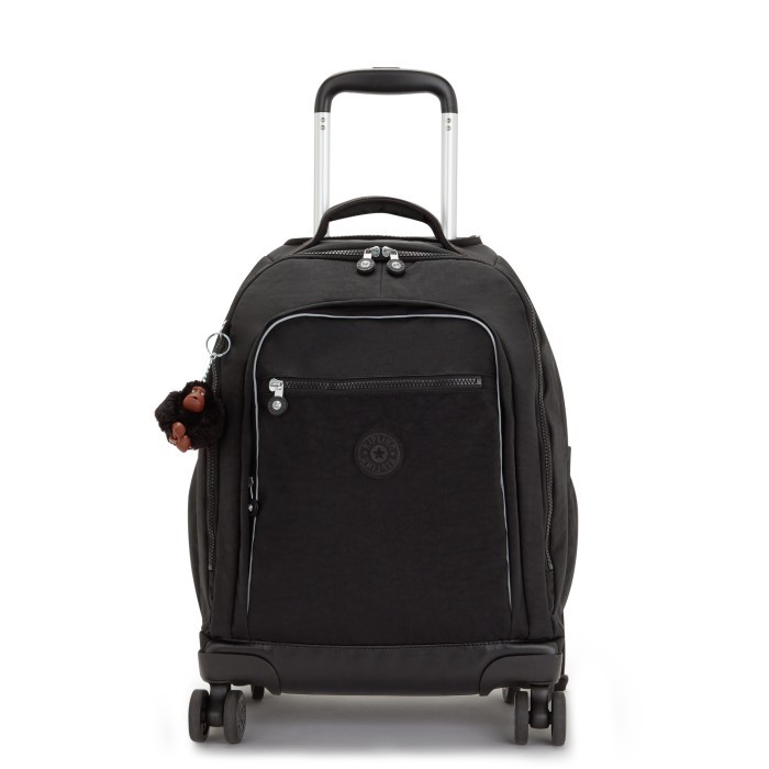 Ready Kipling New Zea Wheeled Backpack Trolley Compartmen Laptop -True Black