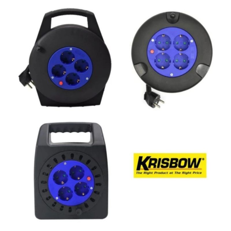 Kabel roll krisbow / kabel sambungan / kabel extension / krisbow cable reel