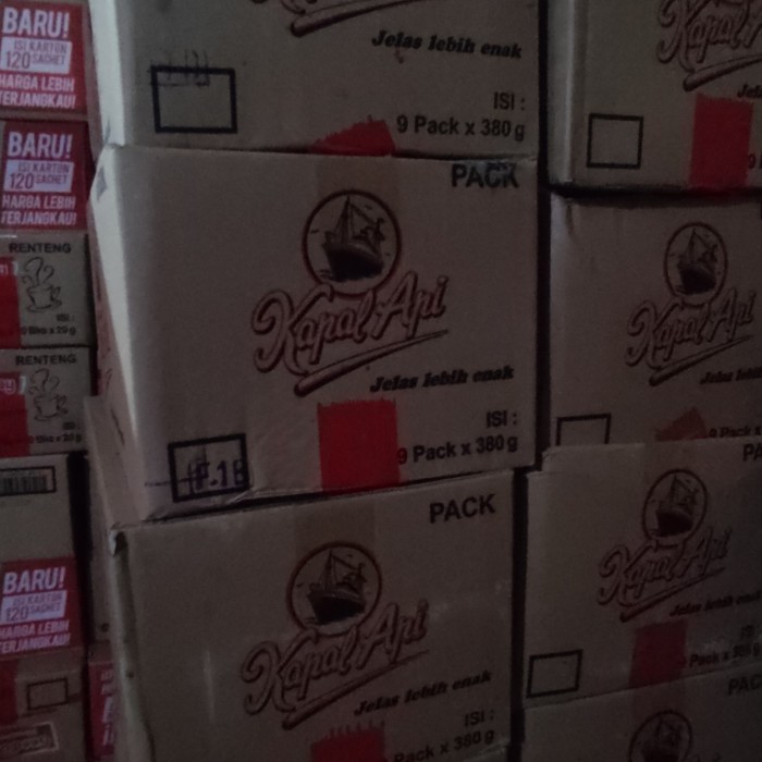 

Kopi Bubuk Kapal Api Kemasan 9X380G