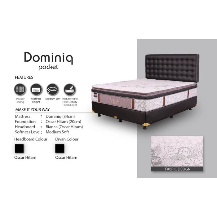 #@#@#@#@] Kasur Springbed Central Dominiq pocket 120 x 200 - Full Set