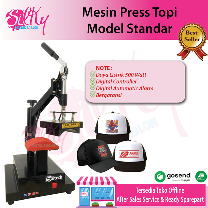 Jual Alat Hot Pres Topi Siltech - Mesin Sablon Topi Polyflex Murah