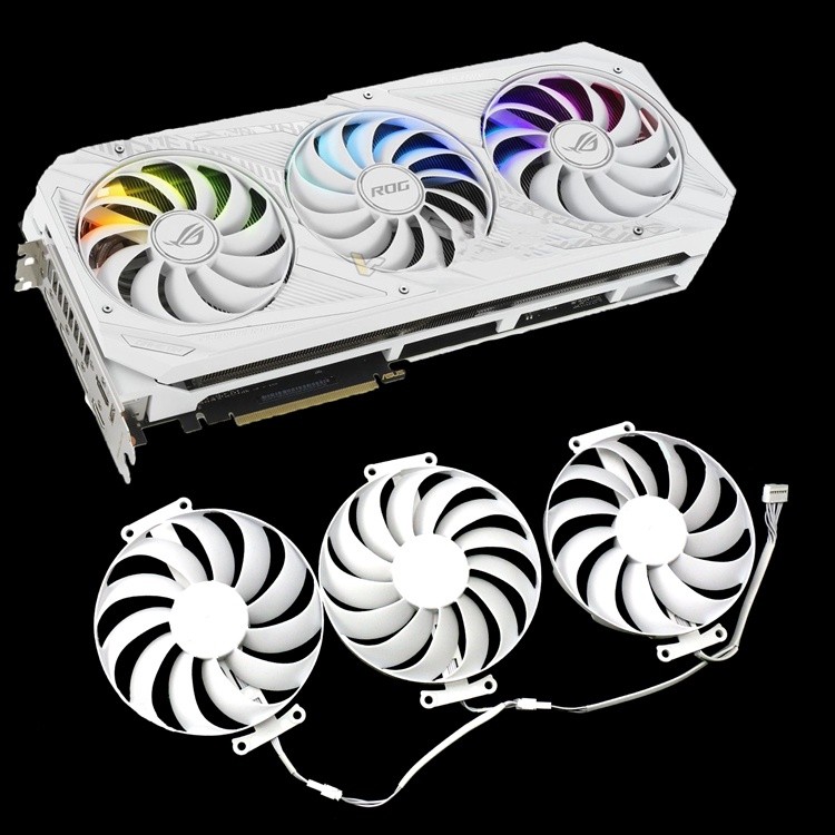 Untuk Asus Rog RTX3090 3080 3070 Strix White CPU Kipas Pendingin CF1010U12S DC 12V |72AB9696|