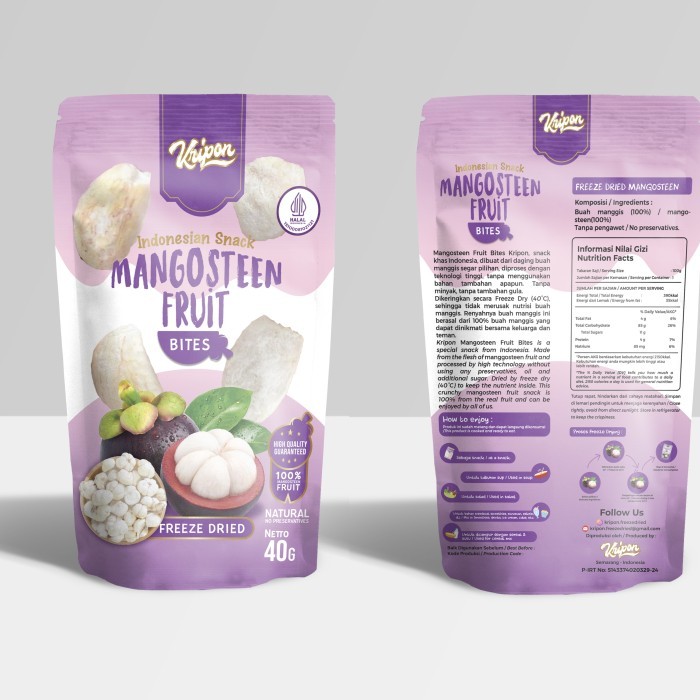 

OBRAL snack buah buah manggis freeze dried