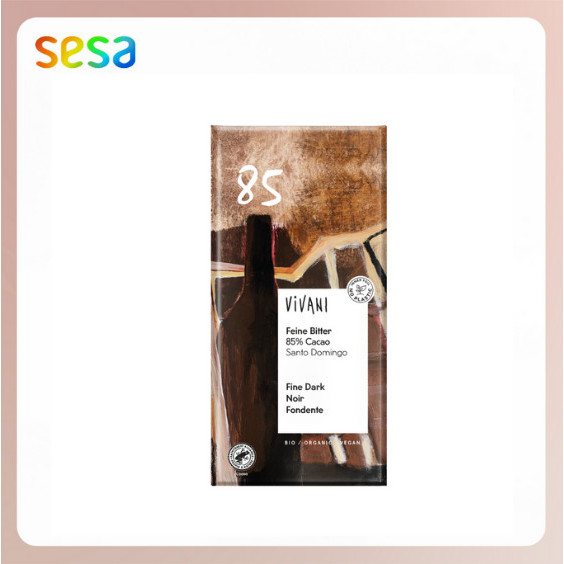 

BERKUALITAS VIVANI Organic Fine Dark Chocolate 85% Cocoa 80gr - Snack Cemilan Sehat